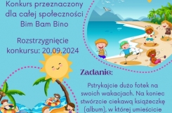 Niebiesko żółty zabawny plakat półkolonie dla dzieci - 1