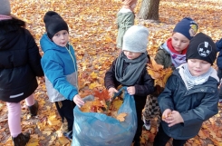 2023-11-02 - Pszczółki - Jesienne porządki w ogrodzie przedszkolnym