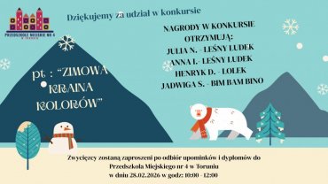 Grafika konkurs Zimowa kraina kolorów  - 1